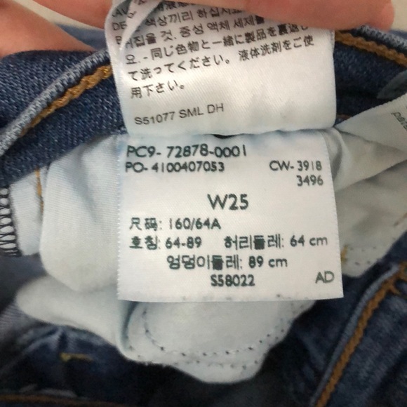 Dark Wash High Waist Levis shorts - Picture 3 of 4